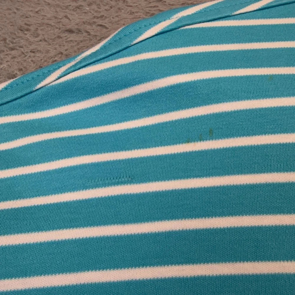 Polo By Ralph Lauren Polo Shirt Mens Big 3X Blue Striped Short Sleeve Cotton